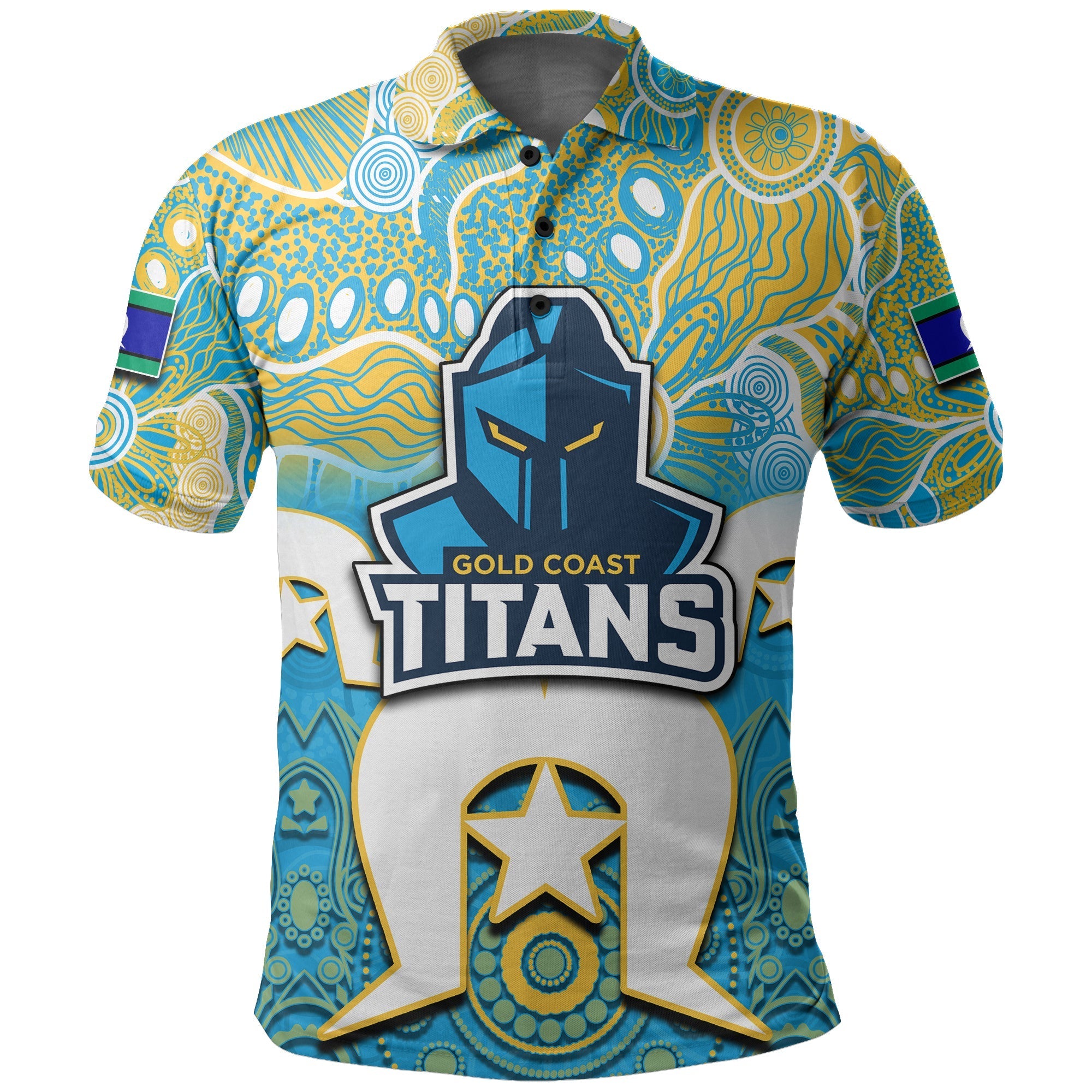 (Custom Personalised) Titans Torres Strait Islanders Mix Aboriginal Polo Shirt - Vibe Hoodie Shop