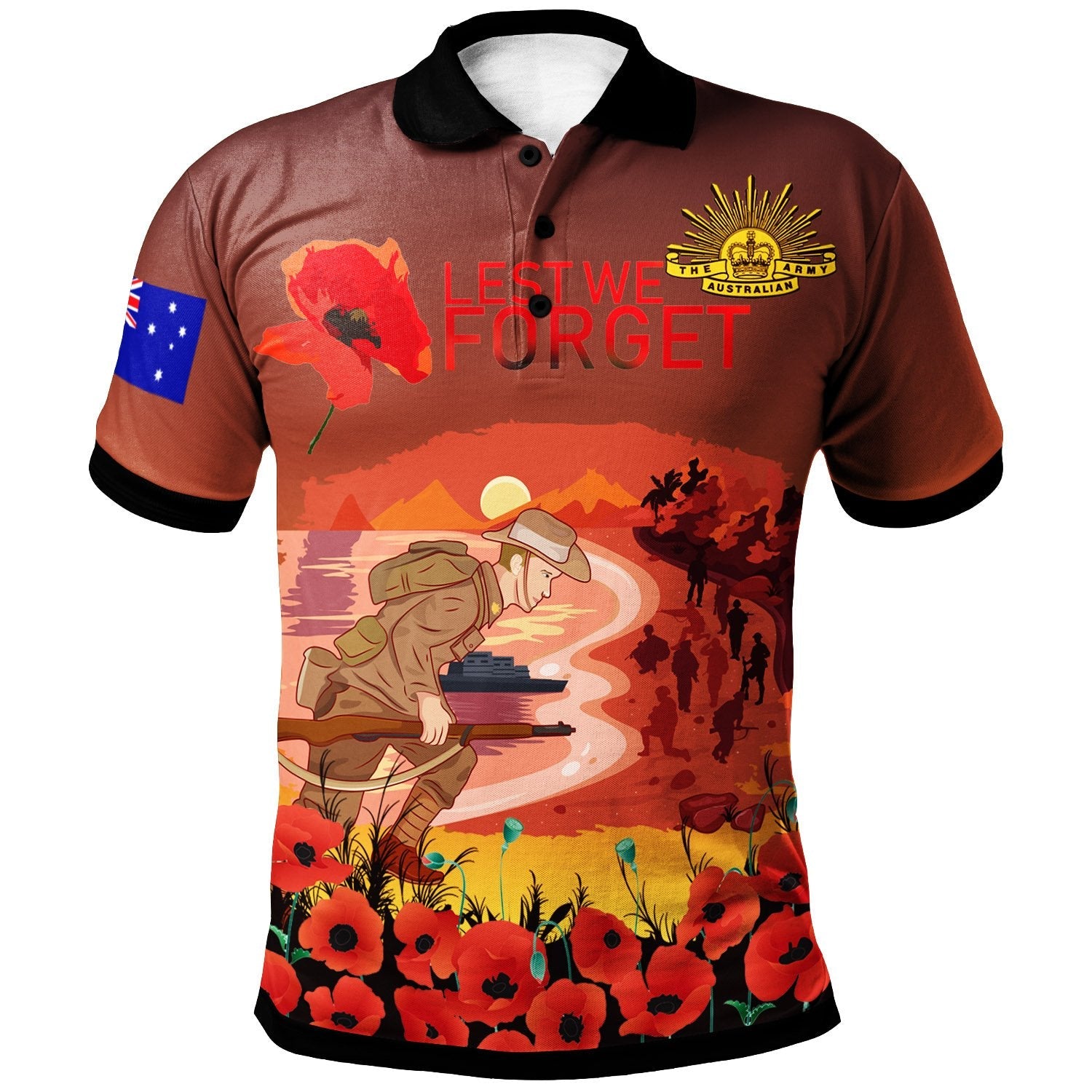 Polo Shirt - ANZAC Day 2021 - Vibe Hoodie Shop