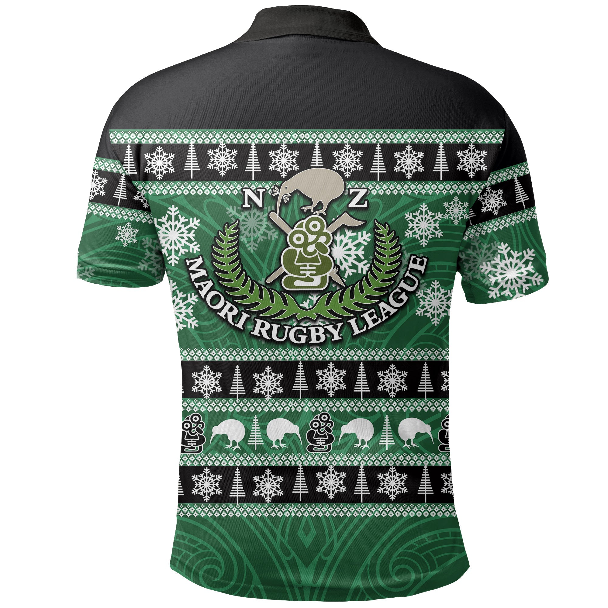 New Zealand Mori Rugby All Stars Polo Shirt Christmas 2021 - Vibe Hoodie Shop