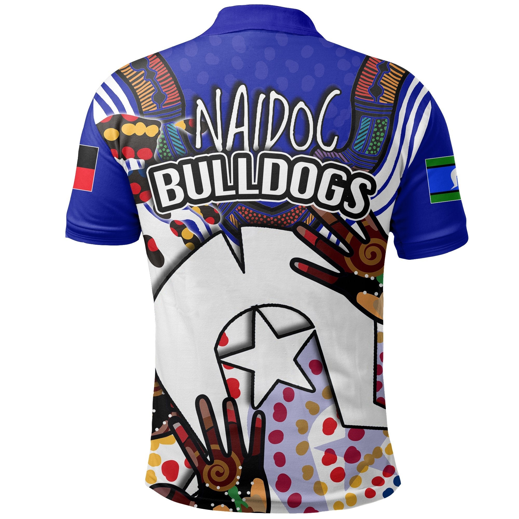 NAIDOC Bulldogs All Over Polo Shirt Torres Strait Islanders - Vibe Hoodie Shop