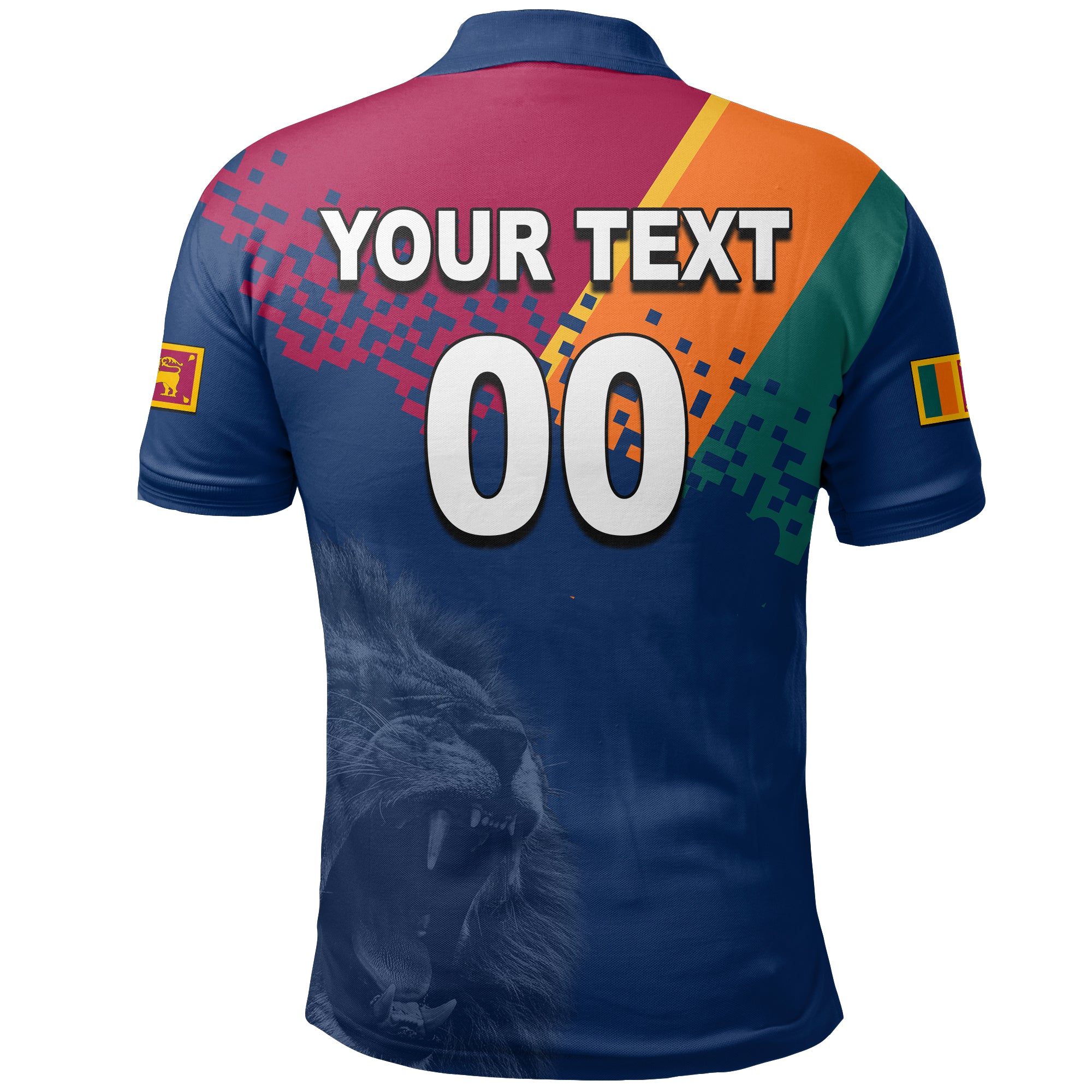 (Custom Personalised And Number) Sri Lanka Cricket Jersey Polo Shirt - Vibe Hoodie Shop