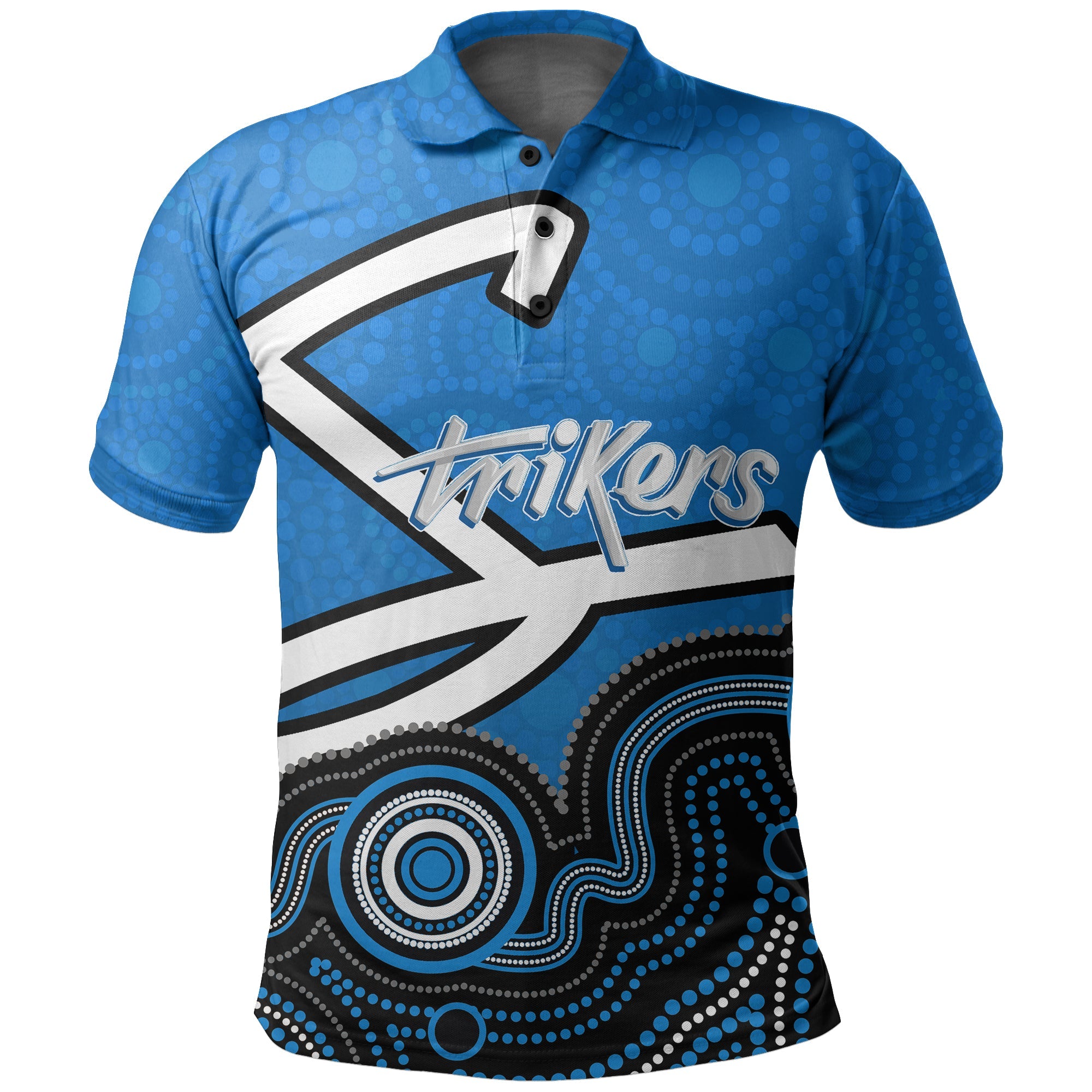 (Custom Personalised And Number) Adelaide Strikers Polo Shirt Cricket Aboriginal Style - Vibe Hoodie Shop