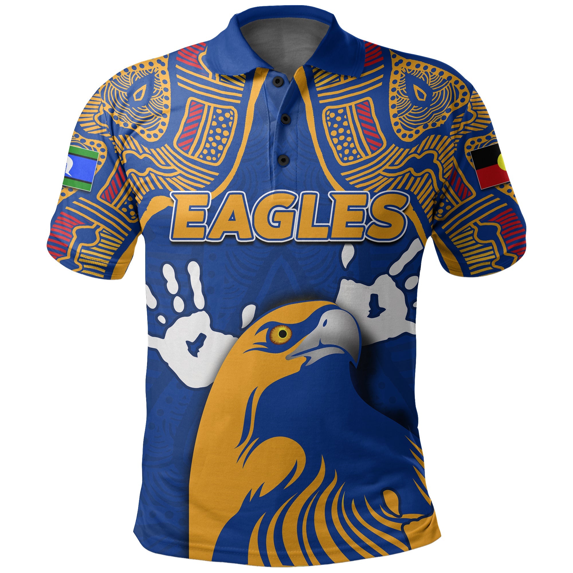 NAIDOC West Coast Eagles Polo Shirt Torres Strait Islanders - Vibe Hoodie Shop