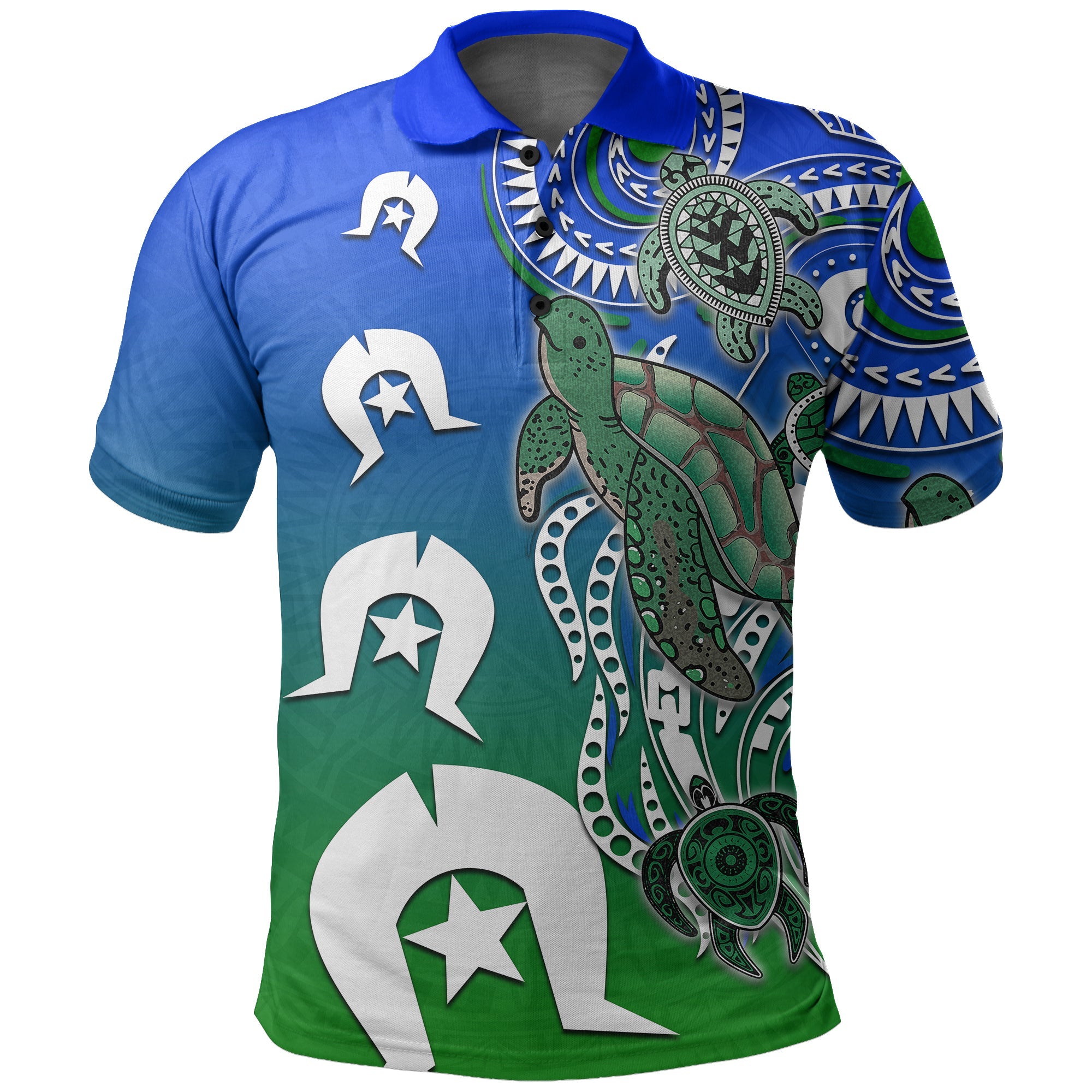 Torres Strait Islanders Polo Shirt Turtle - Vibe Hoodie Shop