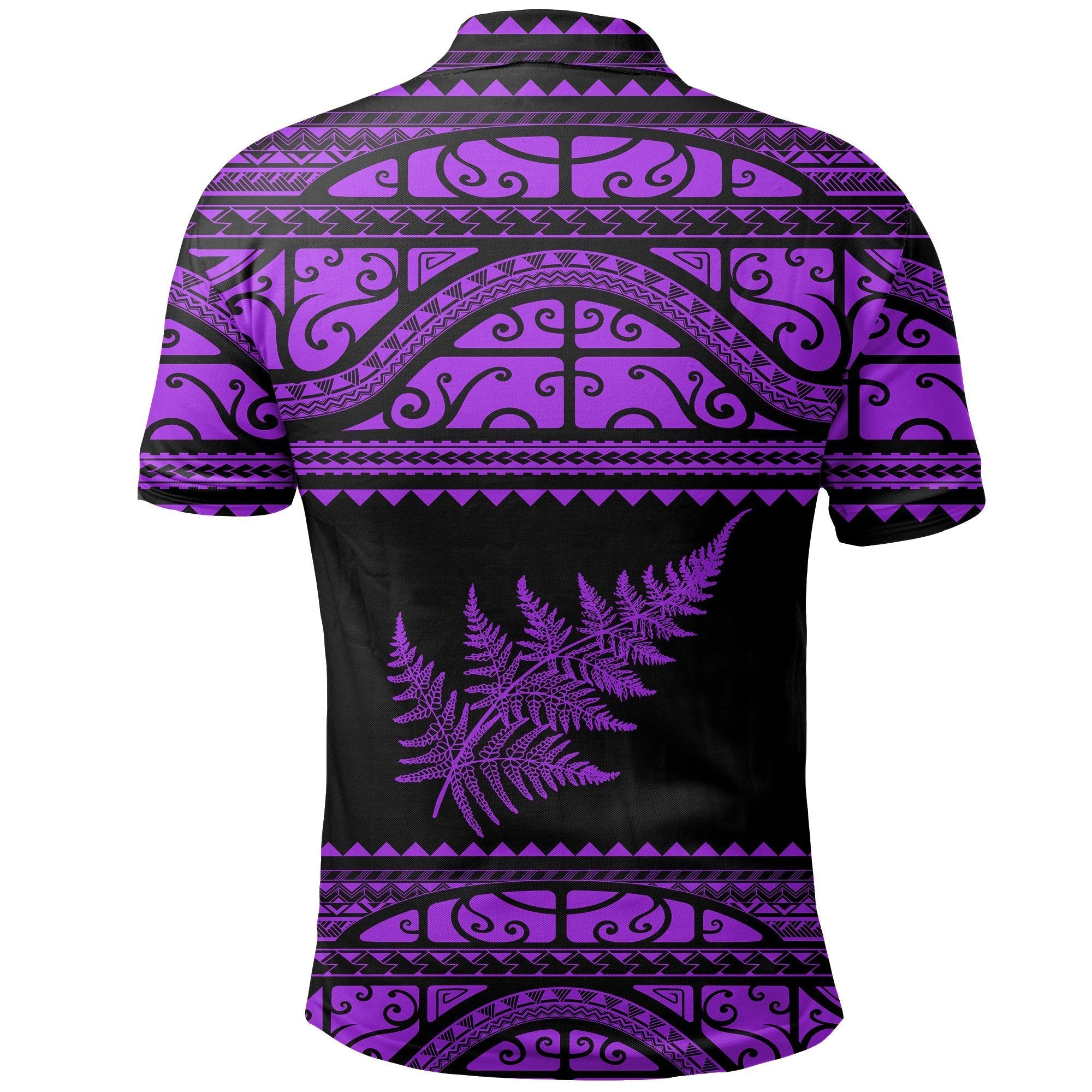 Aotearoa New Zealand Maori Polo Shirt Silver Fern - Vibe Hoodie Shop