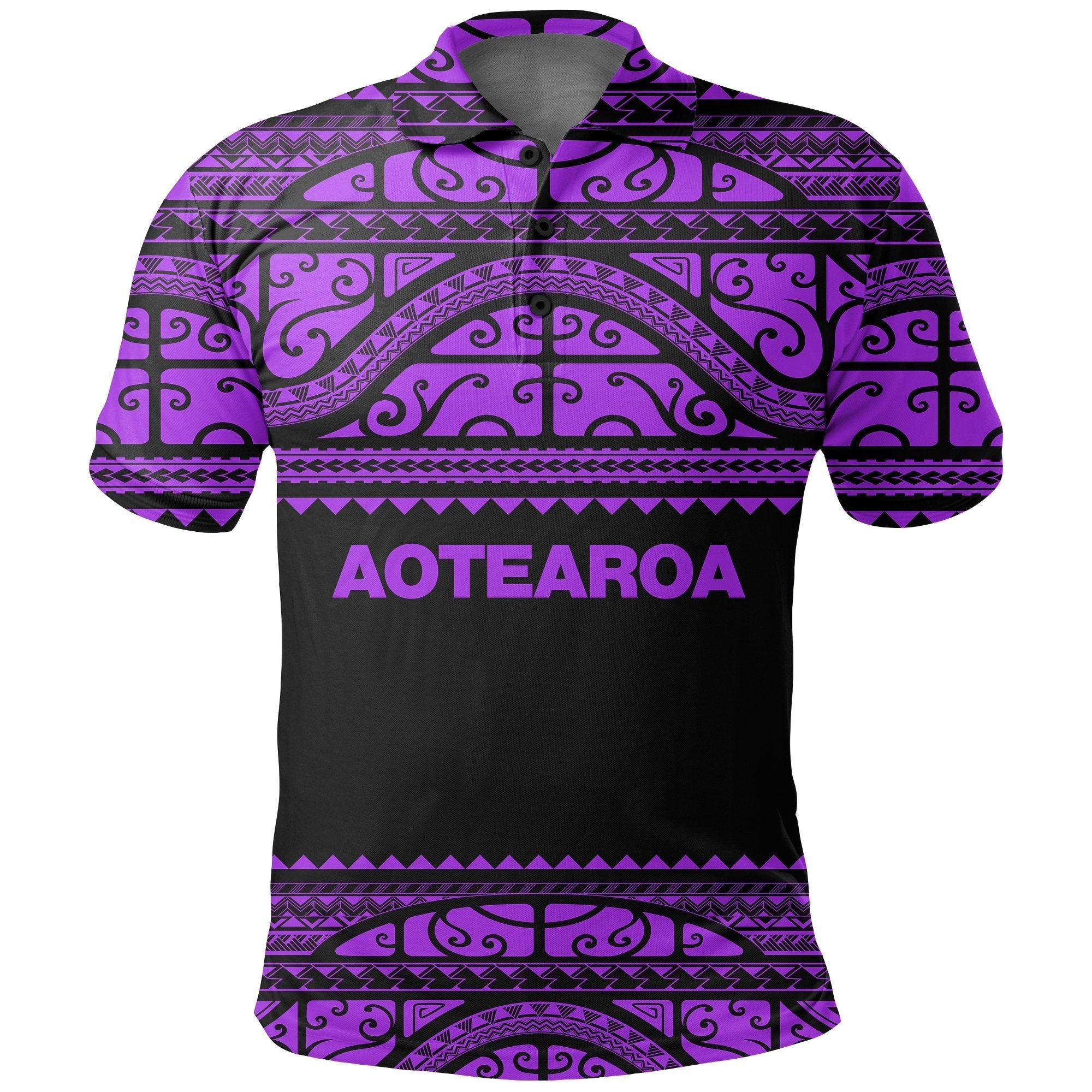 Aotearoa New Zealand Maori Polo Shirt Silver Fern - Vibe Hoodie Shop