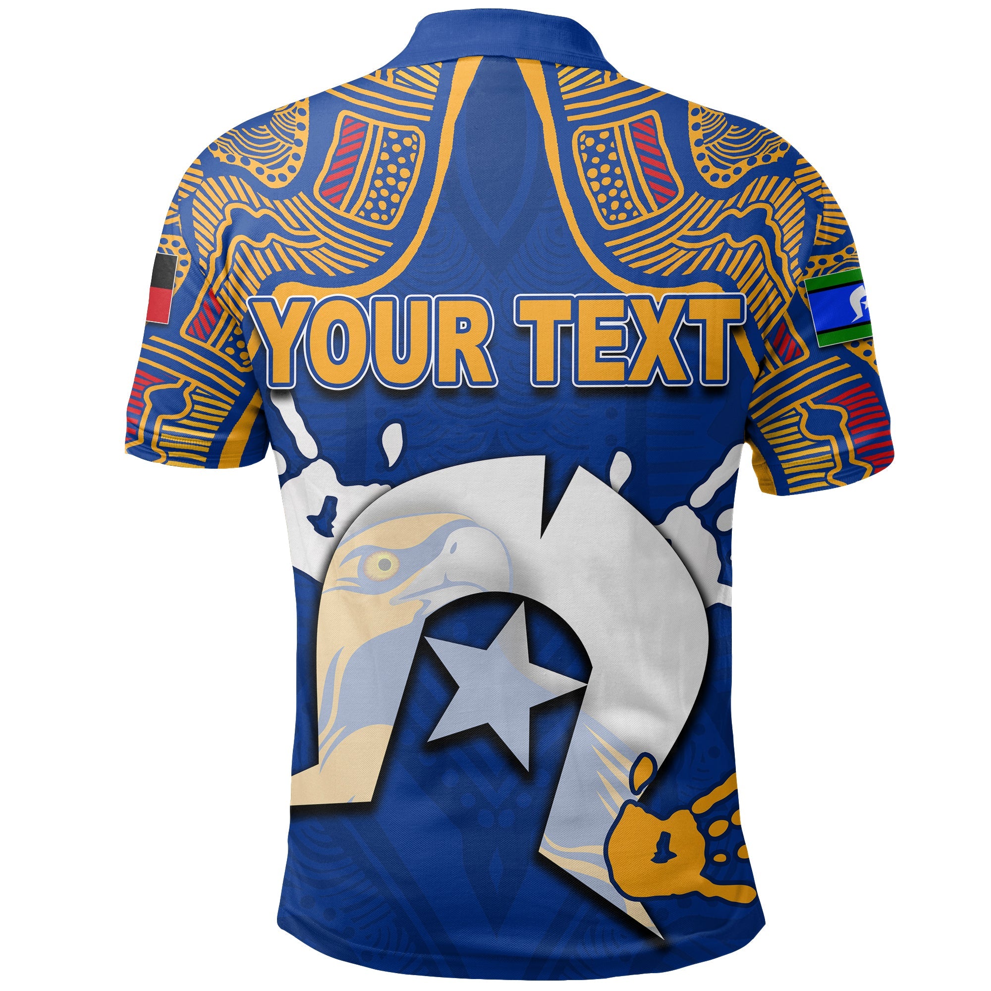 (Custom Personalised) NAIDOC West Coast Eagles Polo Shirt Torres Strait Islanders - Vibe Hoodie Shop