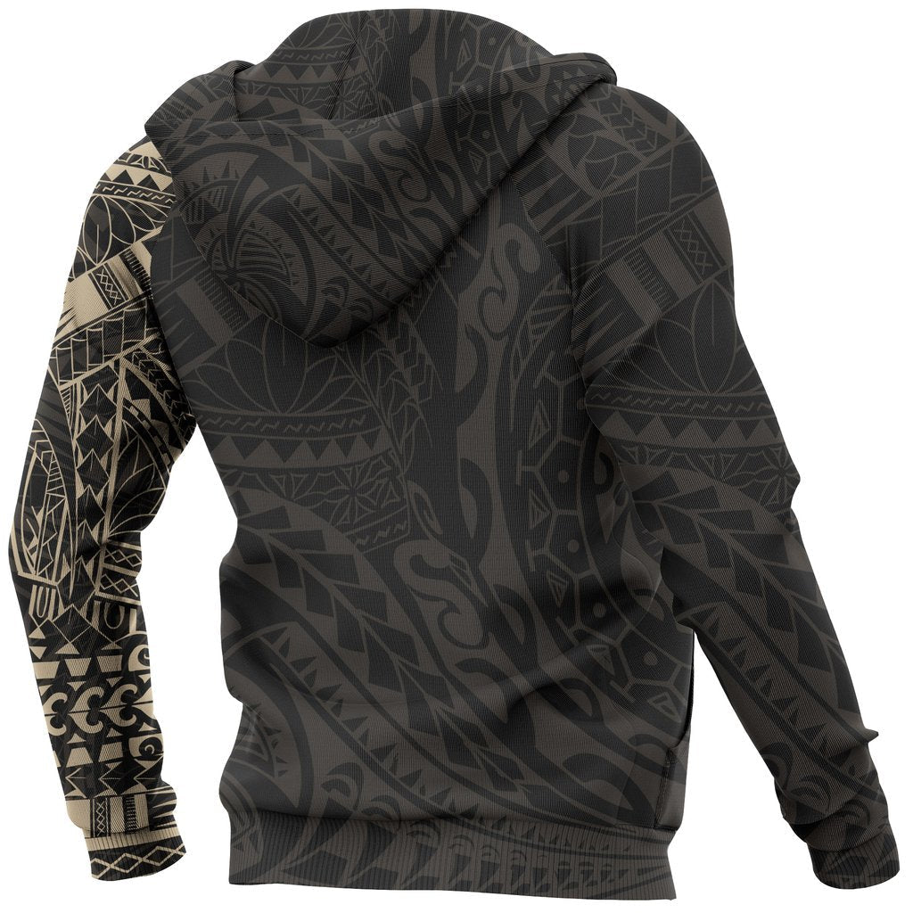 Maori Tattoo Hoodie, New Zealand Turtle All Over Print Hoodie - Vibe Hoodie Shop