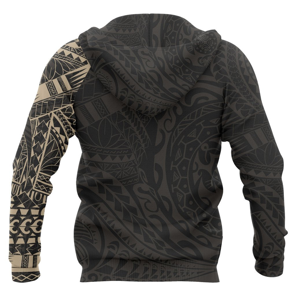 Maori Tattoo Hoodie, New Zealand Turtle All Over Print Hoodie - Vibe Hoodie Shop