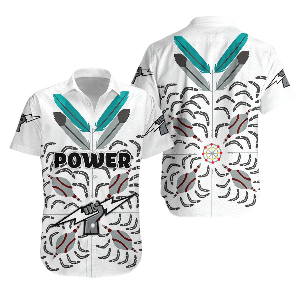 Port Adelaide Hawaiian Shirt Power Indigenous - Vibe Hoodie Shop