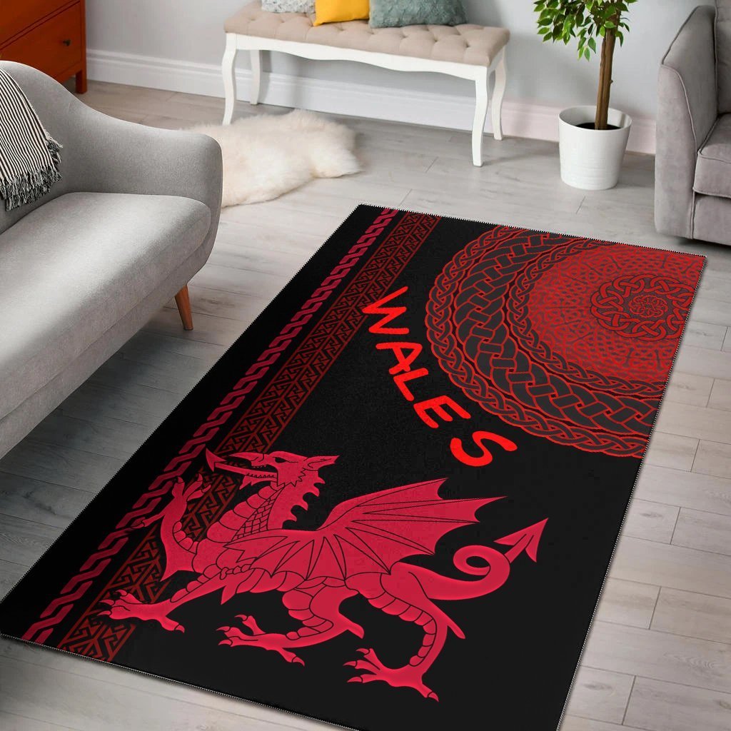 Wales Celtic Area Rug - Cymru and Celtic Pattern - Vibe Hoodie Shop