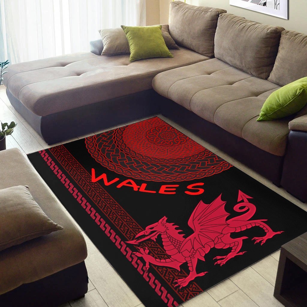 Wales Celtic Area Rug - Cymru and Celtic Pattern - Vibe Hoodie Shop