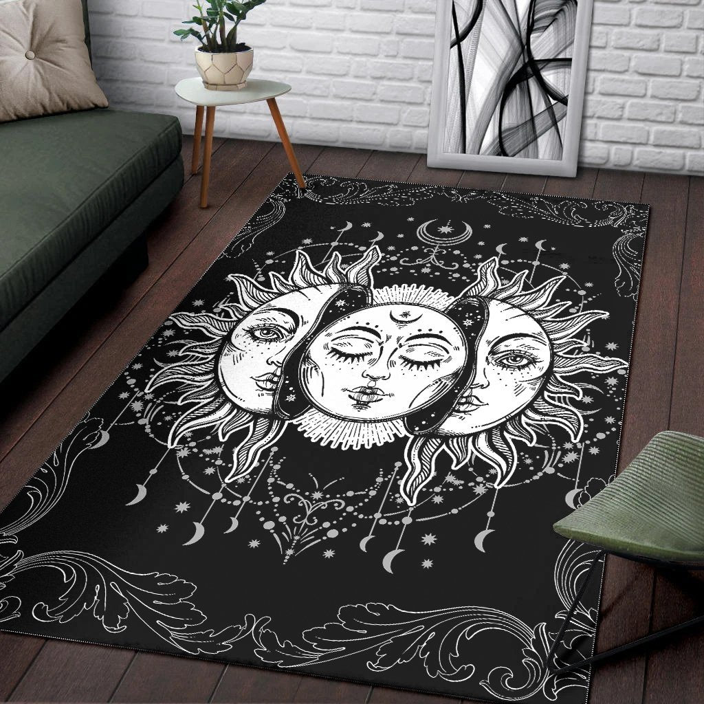 Celtic Area Rug - Sun and Moon Mandala - Vibe Hoodie Shop