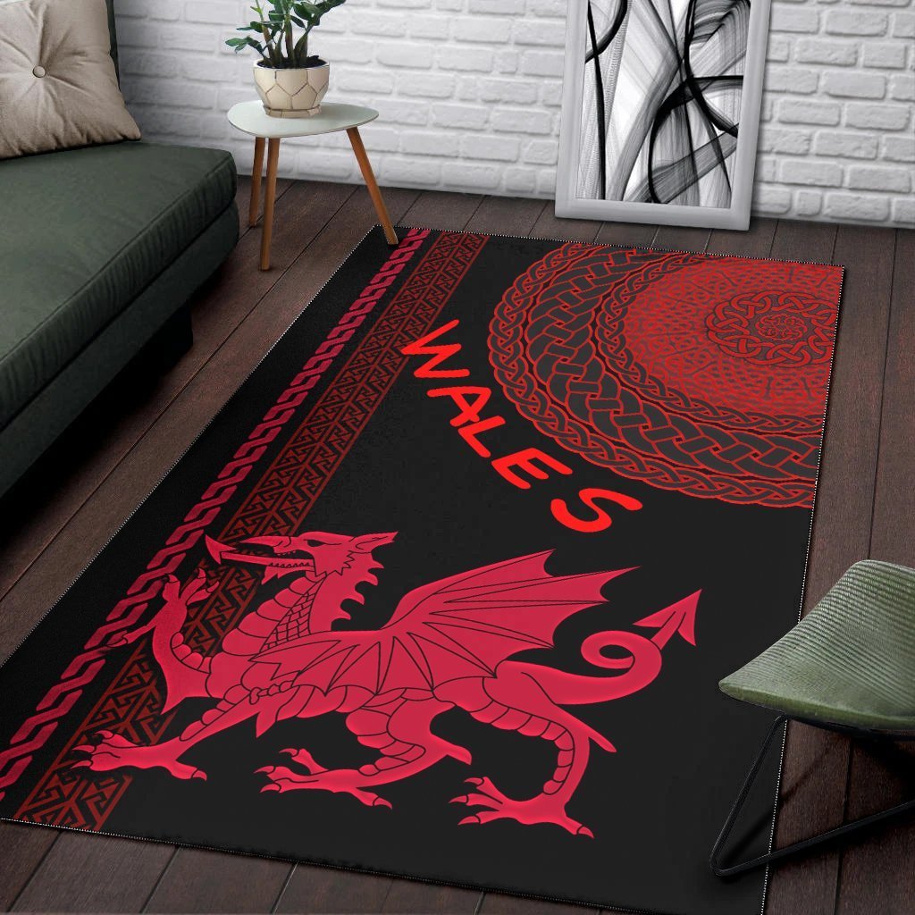 Wales Celtic Area Rug - Cymru and Celtic Pattern - Vibe Hoodie Shop