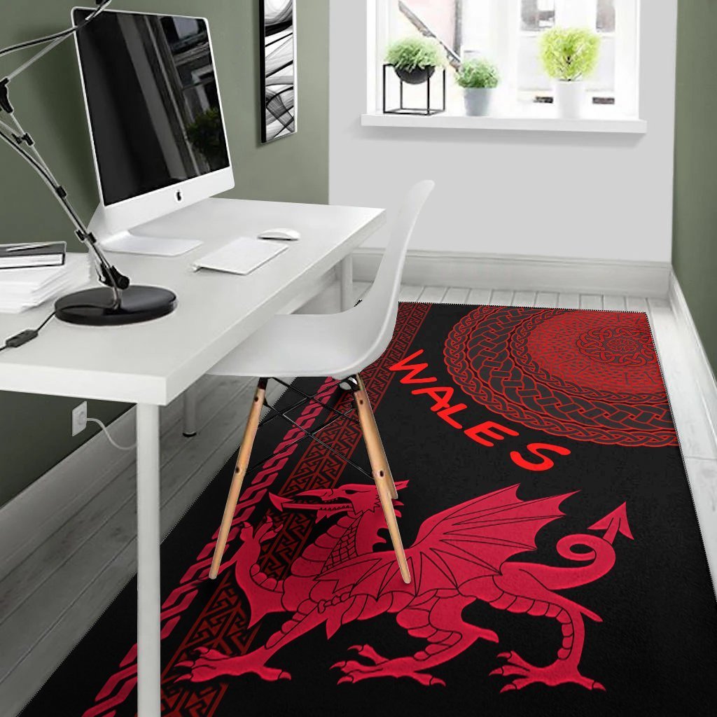 Wales Celtic Area Rug - Cymru and Celtic Pattern - Vibe Hoodie Shop