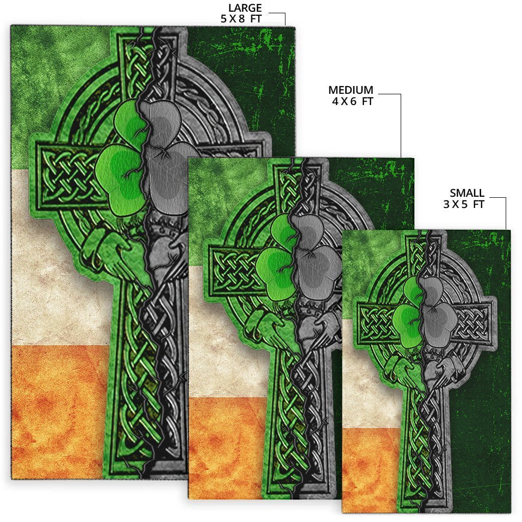 Ireland Celtic Area Rug - Irish Claddagh Cross - Vibe Hoodie Shop