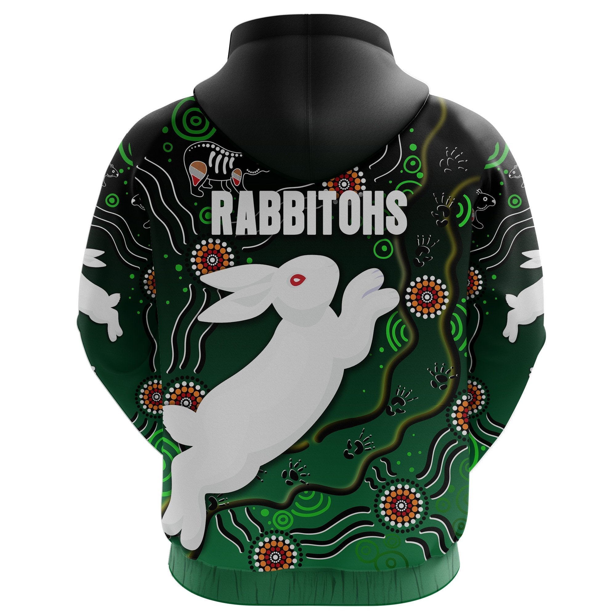 Rabbitohs Hoodie Simple Indigenous - Vibe Hoodie Shop