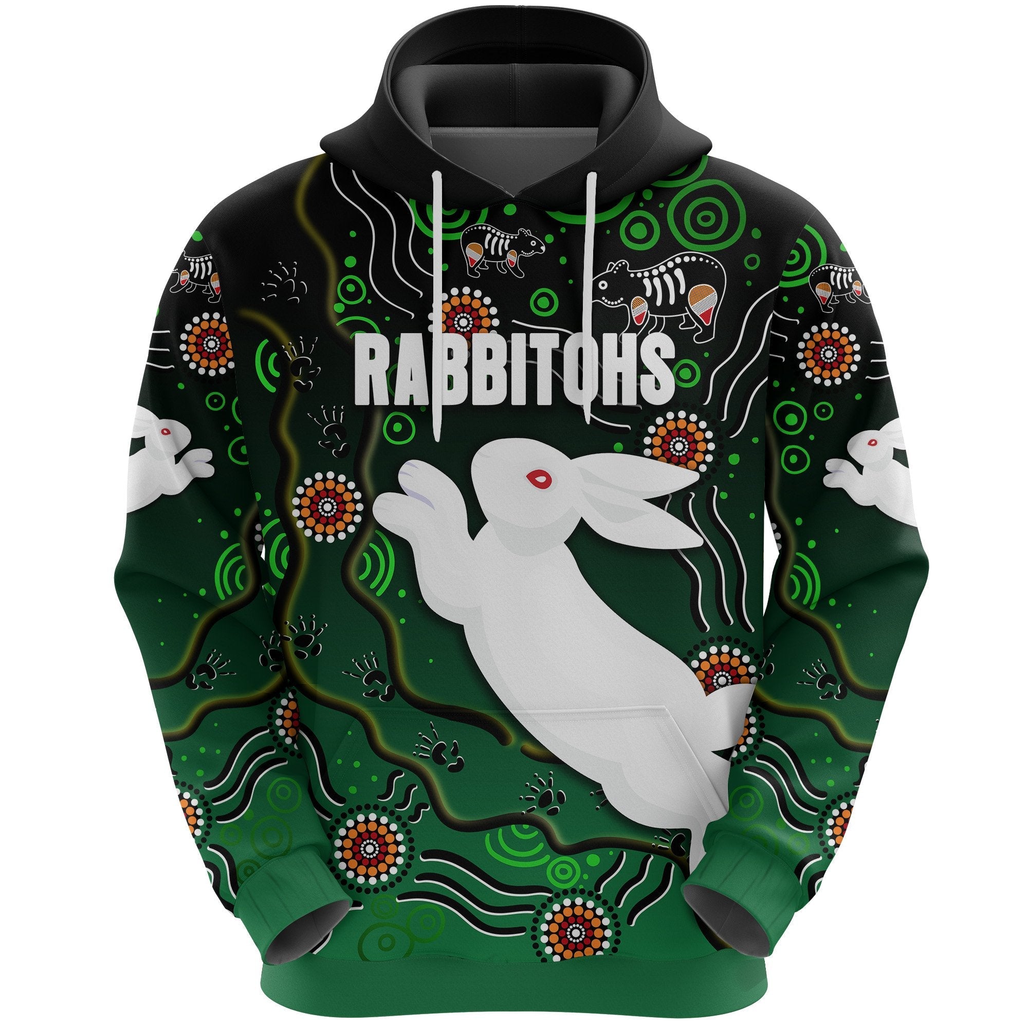 Rabbitohs Hoodie Simple Indigenous - Vibe Hoodie Shop