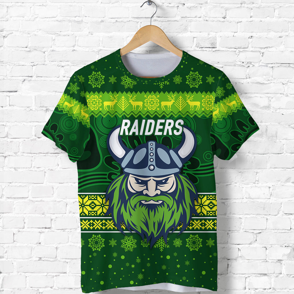 Canberra Raiders T shirt Christmas Simple Style - Dark Green - Vibe Hoodie Shop