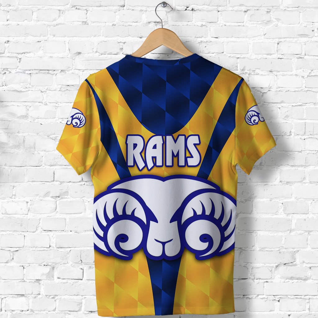 (Custom Personalised) Adelaide T shirt Rams Merino Original - Yellow - Vibe Hoodie Shop