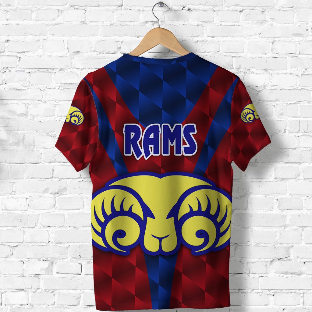 (Custom Personalised) Adelaide T shirt Rams Merino Original - Red - Vibe Hoodie Shop