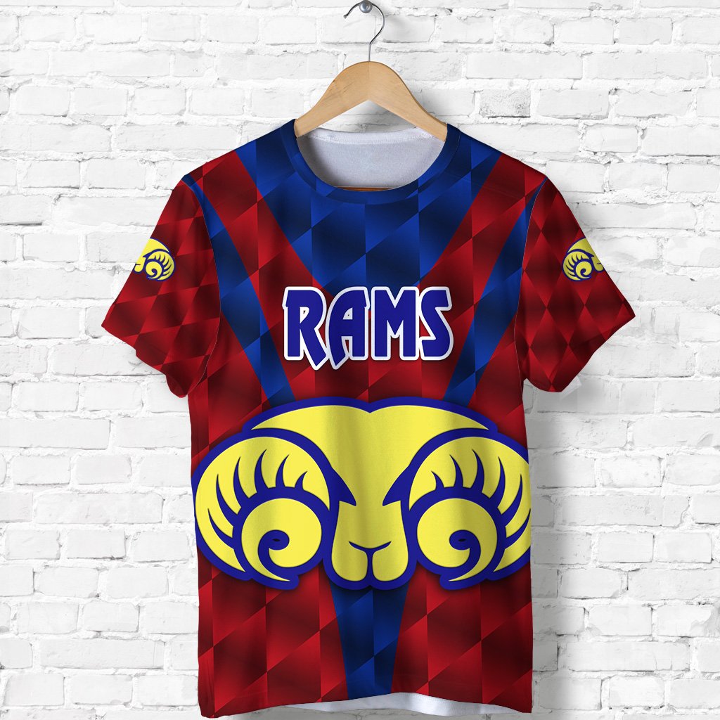 Adelaide T shirt Rams Merino Original - Red - Vibe Hoodie Shop