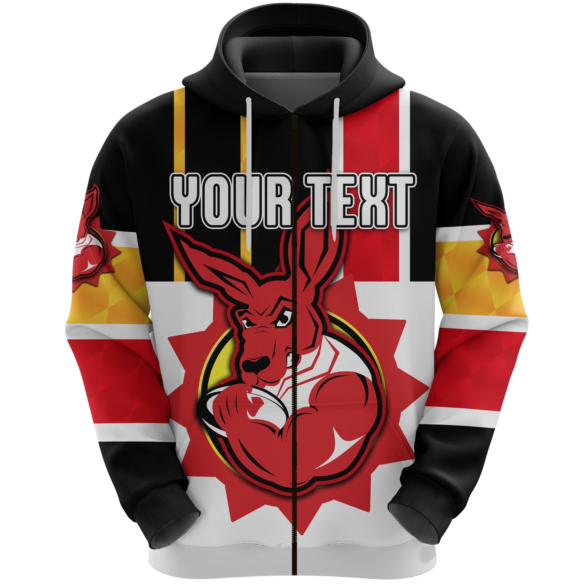 (Custom Personalised) Western Zip Hoodie Reds Original Style - Vibe Hoodie Shop
