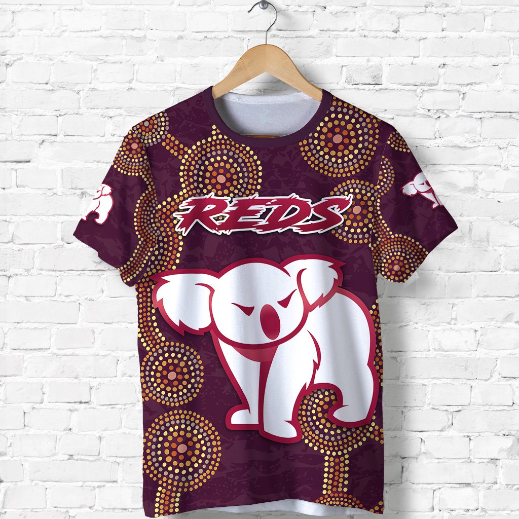 Queensland T shirt Indigenous Reds - Vibe Hoodie Shop