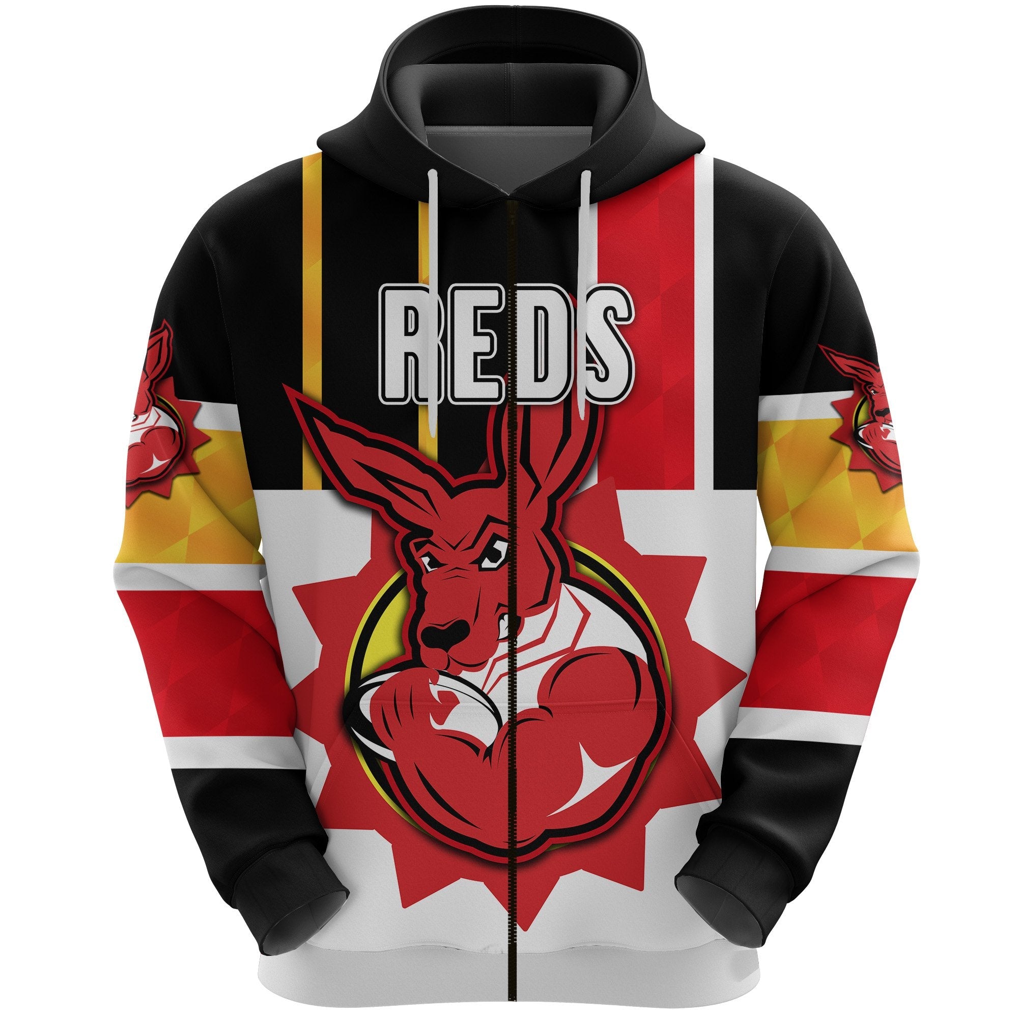 Western Zip Hoodie Reds Original Style - Vibe Hoodie Shop