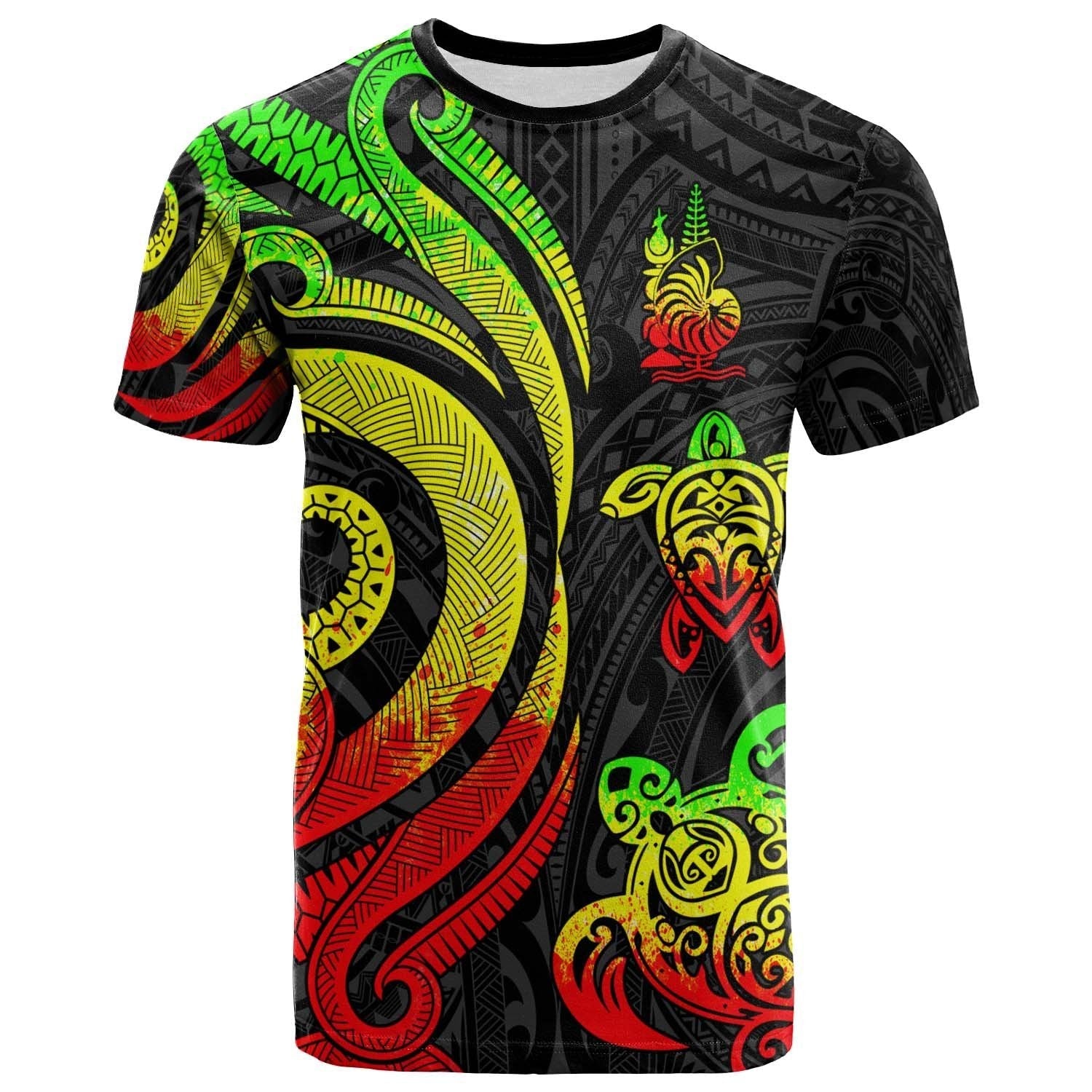New Caledonia T shirt - Reggae Tentacle Turtle - Vibe Hoodie Shop
