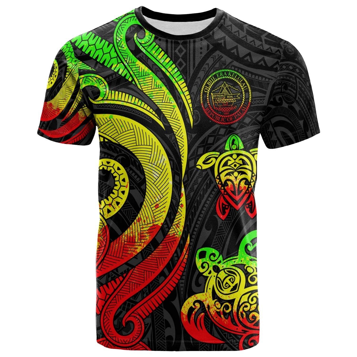 Palau T shirt - Reggae Tentacle Turtle - Vibe Hoodie Shop