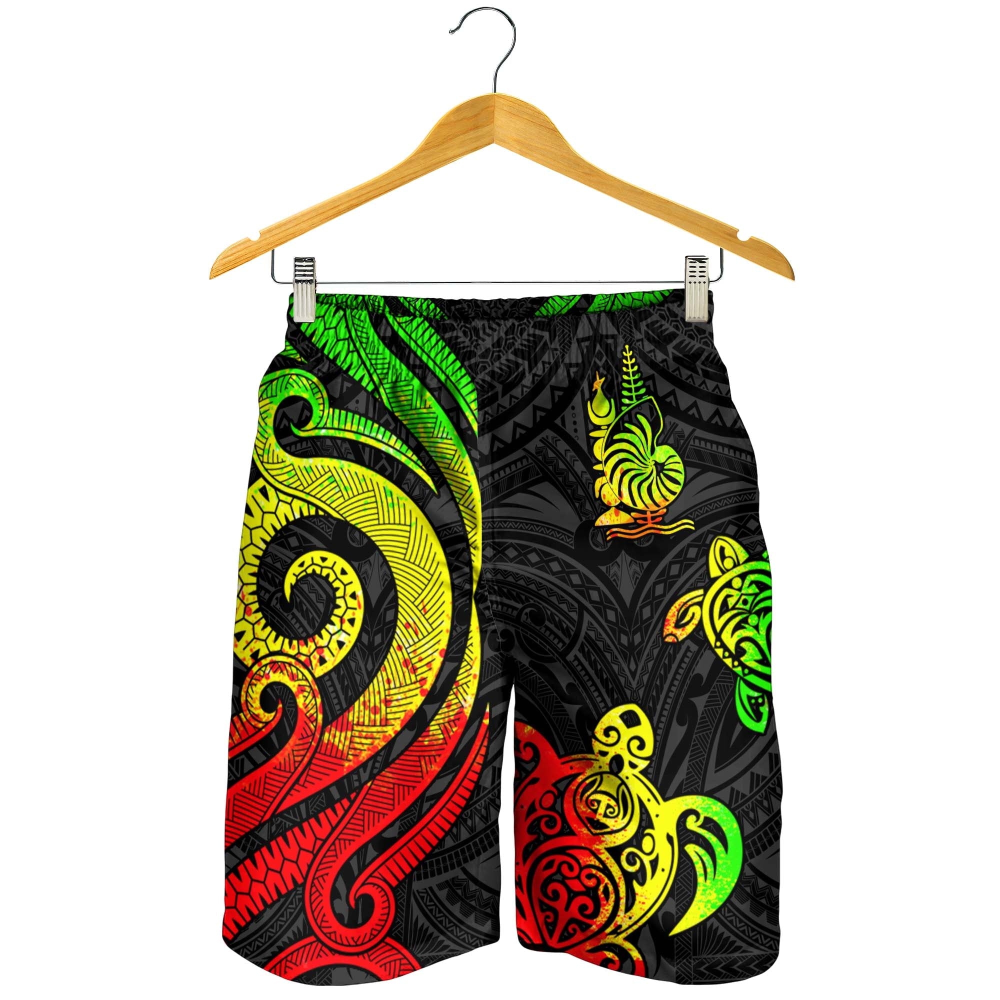 New Caledonia Men's Short - Reggae Tentacle Turtle - Vibe Hoodie Shop