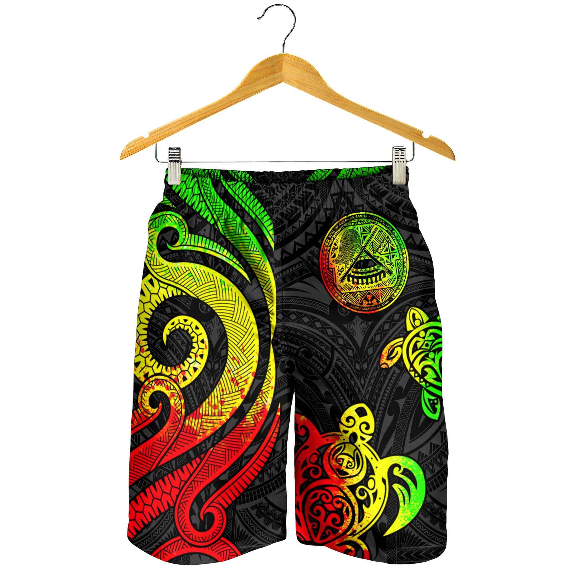 American Samoa Men's Short - Reggae Tentacle Turtle - Vibe Hoodie Shop