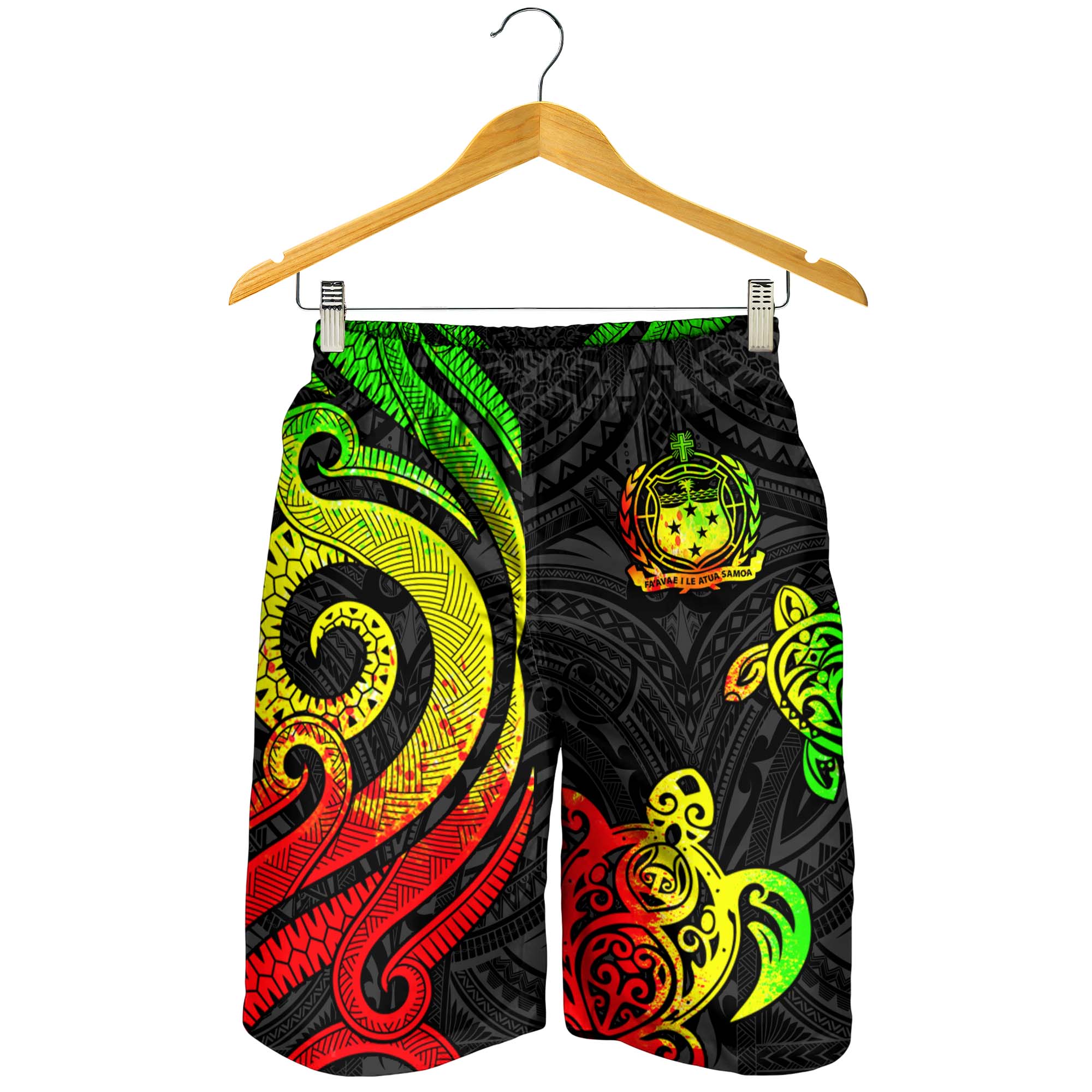 Samoa Men's Short - Reggae Tentacle Turtle - Vibe Hoodie Shop