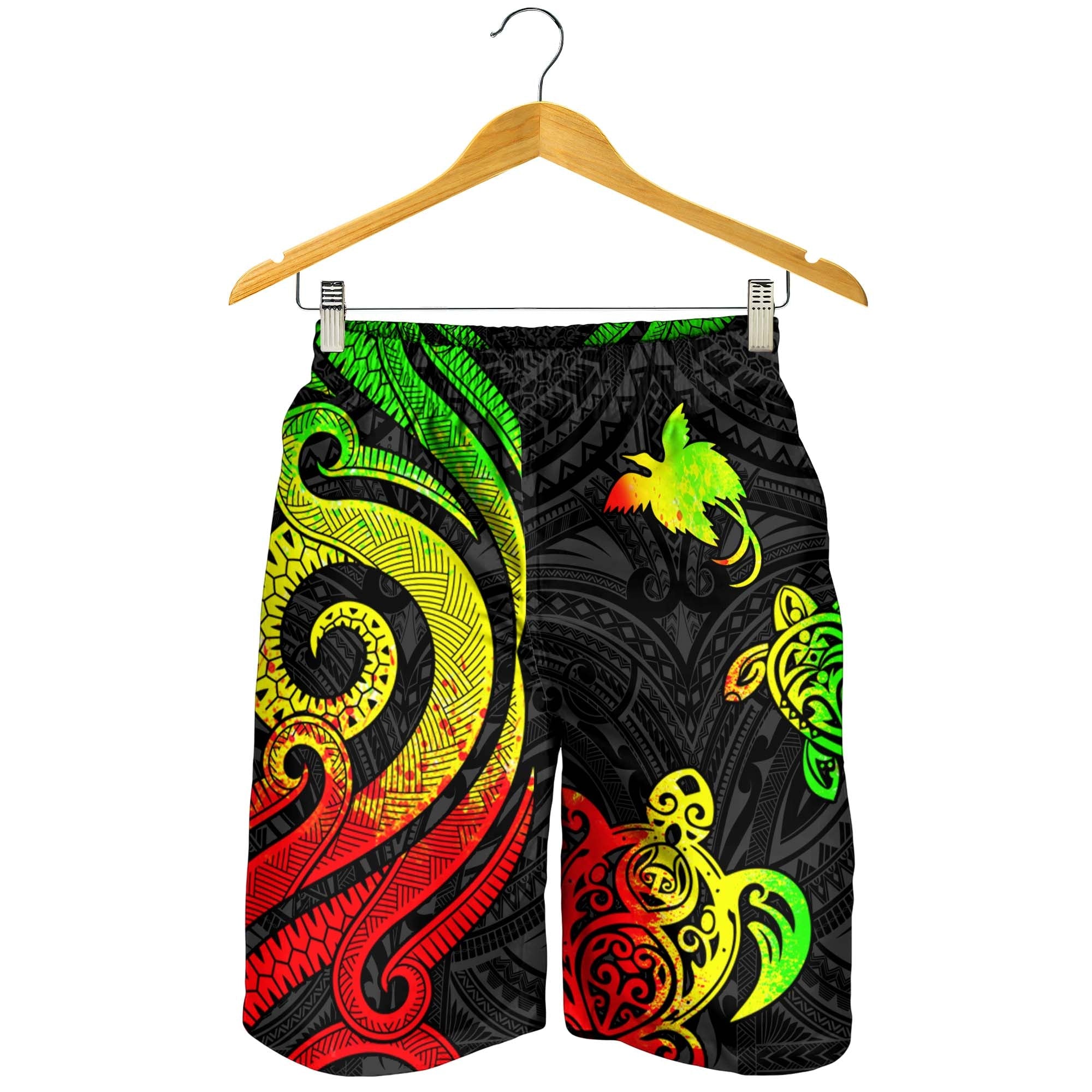 Papua New Guinea Men's Short - Reggae Tentacle Turtle - Vibe Hoodie Shop