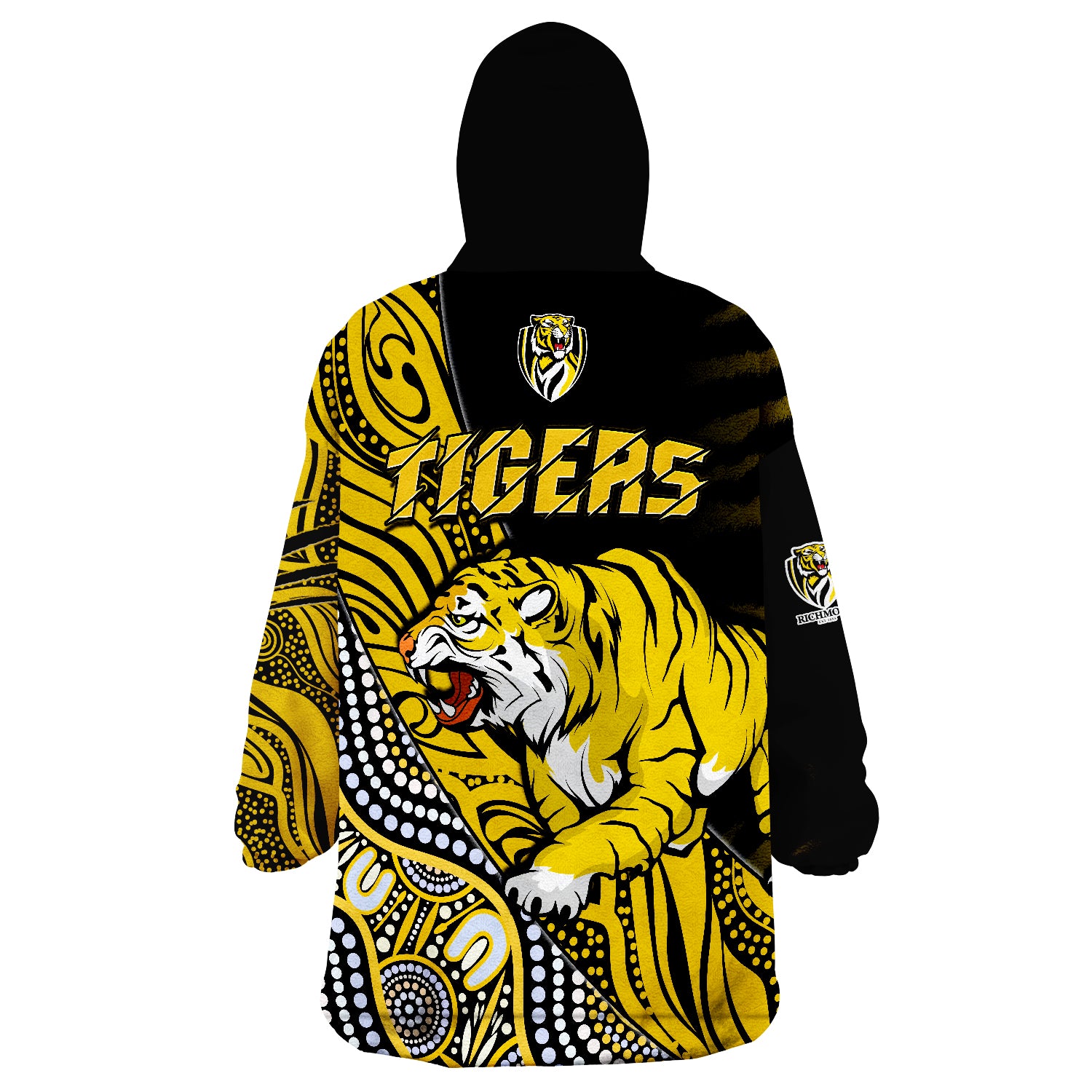 Richmond Football Aboriginal Go The Tigers Premiers Wearable Blanket Hoodie - Vibe Hoodie Shop