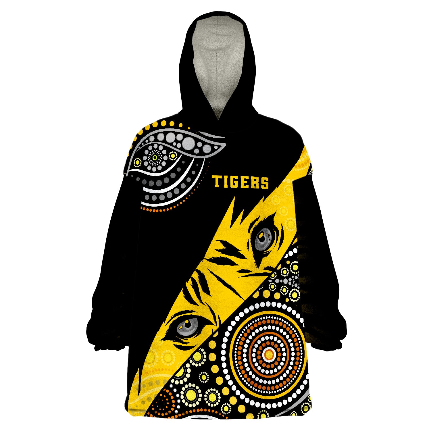 Richmond Indigenous Tigers Football Wearable Blanket Hoodie - Vibe Hoodie Shop
