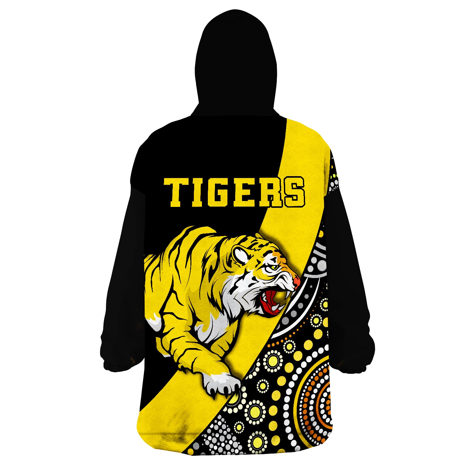 Richmond Indigenous Tigers Football Wearable Blanket Hoodie - Vibe Hoodie Shop