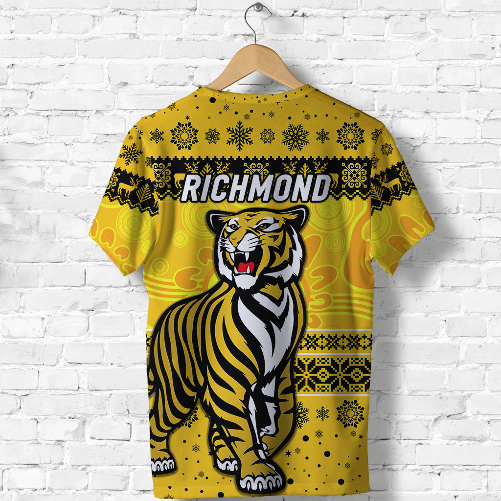 Richmond Tigers T shirt Christmas Simple Style - Yellow - Vibe Hoodie Shop