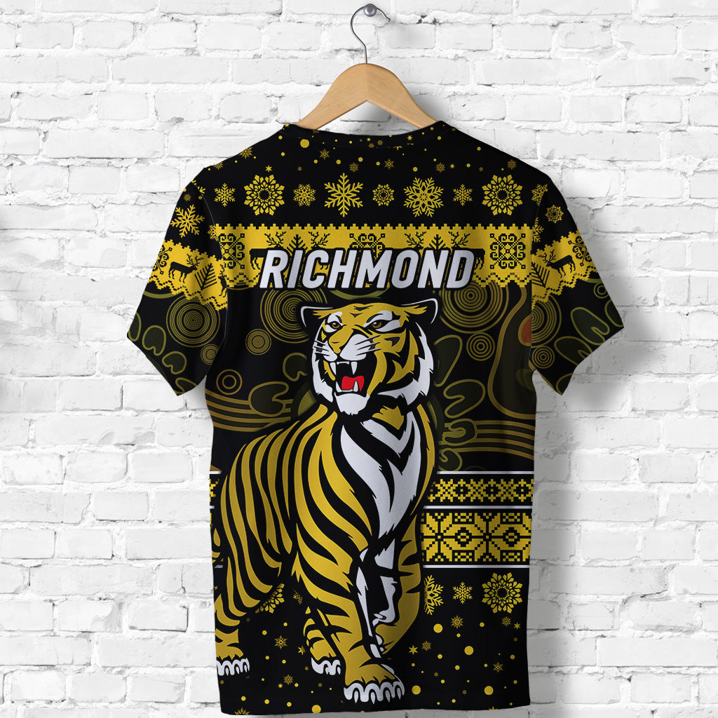 Richmond Tigers T shirt Christmas Simple Style - Black - Vibe Hoodie Shop