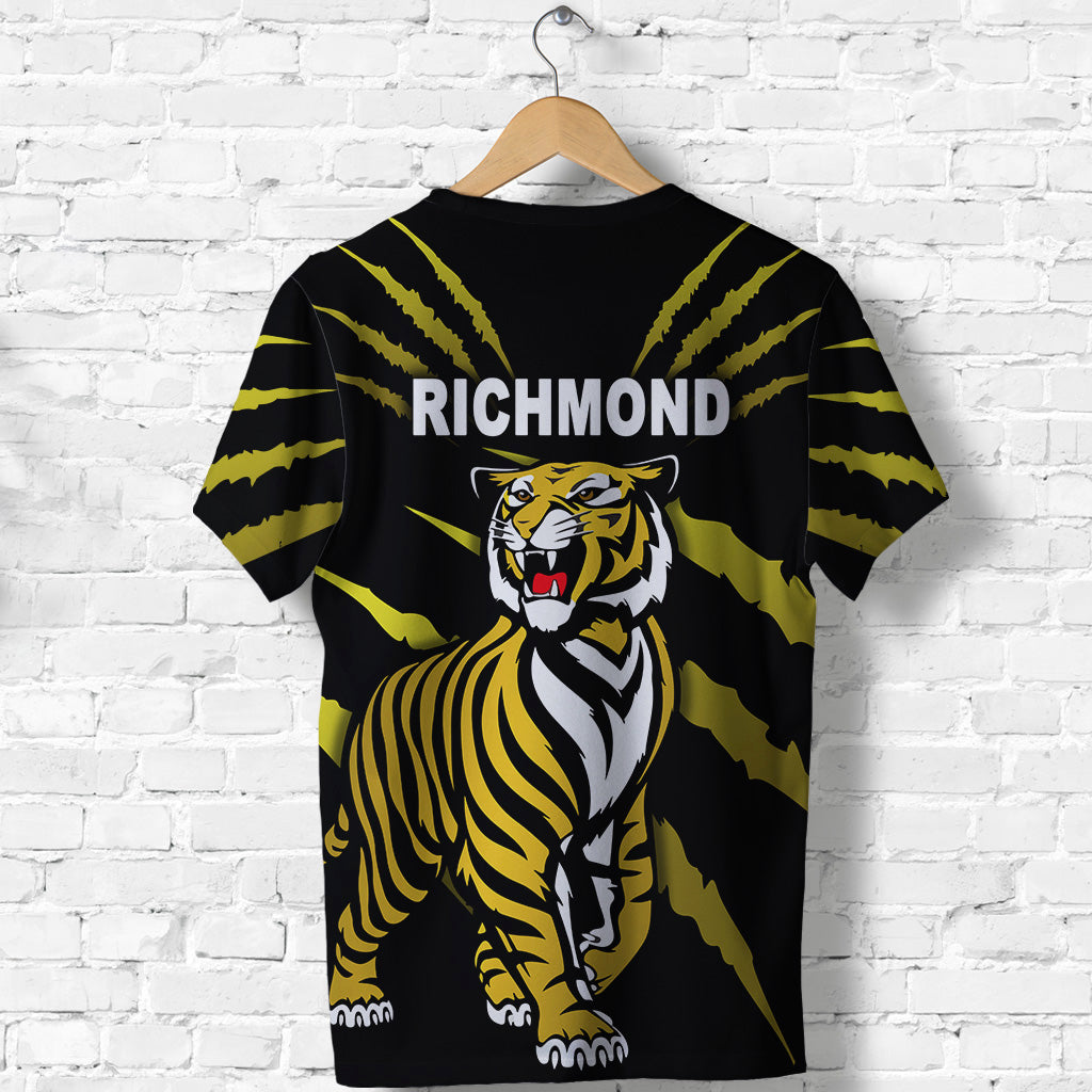 (Custom Personalised) Richmond Tigers T shirt Original Version - Black - Vibe Hoodie Shop