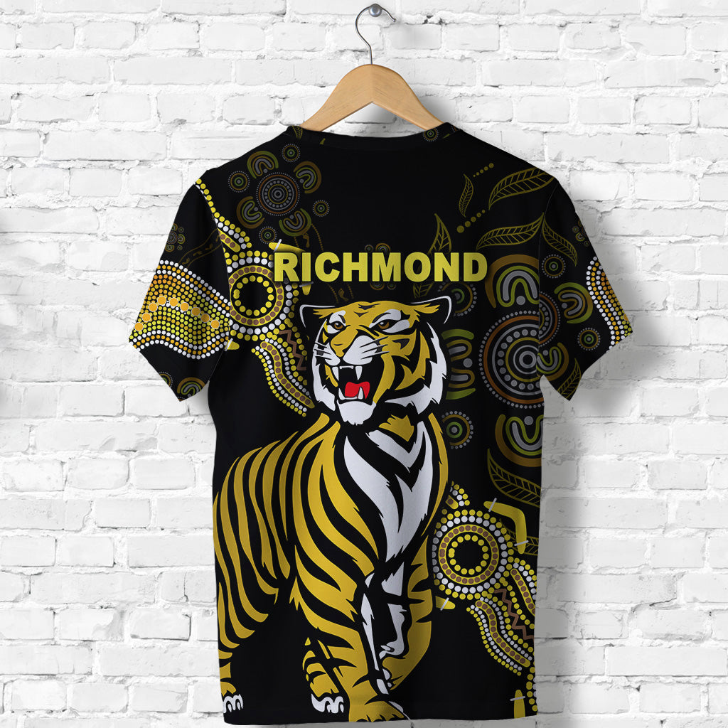 (Custom Personalised) Richmond Tigers T shirt Simple Indigenous - Vibe Hoodie Shop