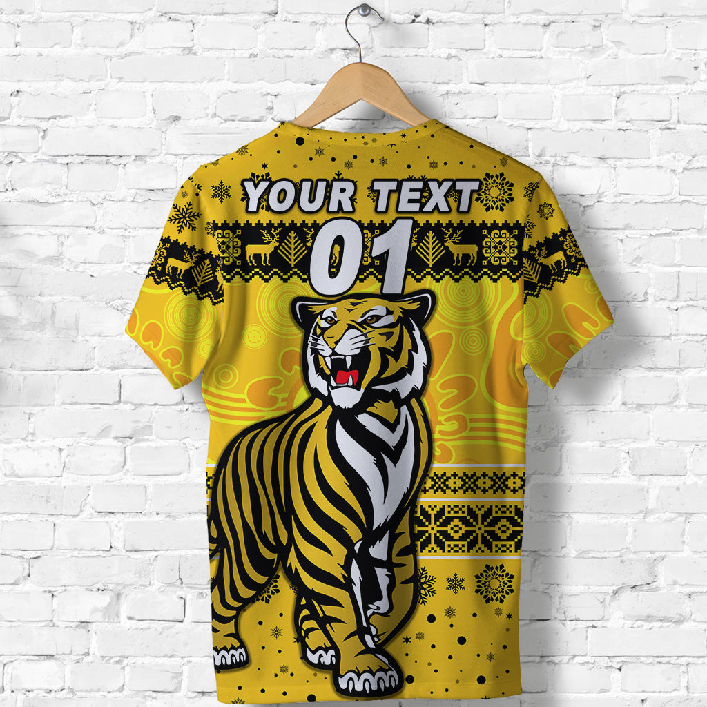(Custom Personalised) Richmond Tigers T shirt Christmas Simple Style - Yellow - Vibe Hoodie Shop