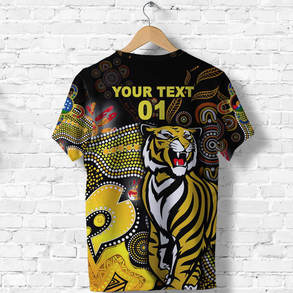 (Custom Personalised) Richmond Tigers T shirt NAIDOC Heal Country! Heal Our Nation - Original, Custom Text And Number - Vibe Hoodie Shop