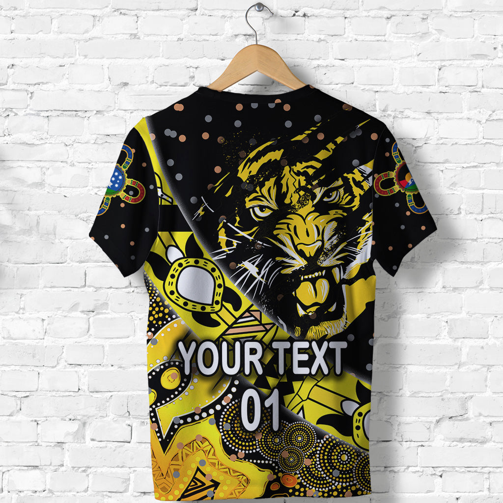 (Custom Personalised) Richmond Tigers T shirt NAIDOC Heal Country! Heal Our Nation - Dotted, Custom Text And Number - Vibe Hoodie Shop