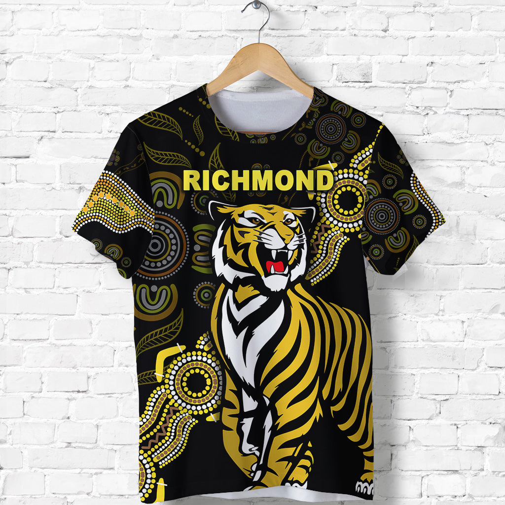 Richmond Tigers T shirt Simple Indigenous - Vibe Hoodie Shop