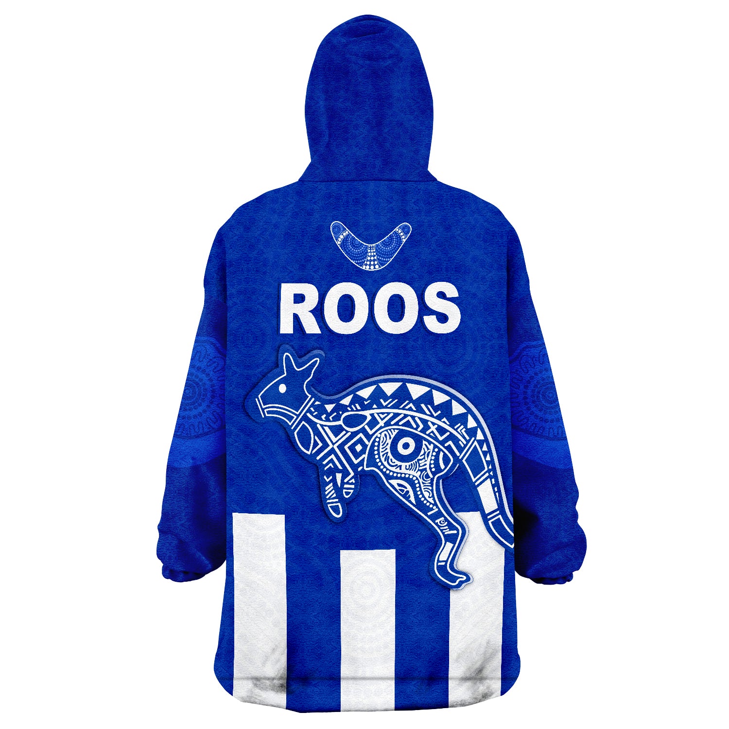 Roos Indigenous North Melbourne Football Wearable Blanket Hoodie - Vibe Hoodie Shop