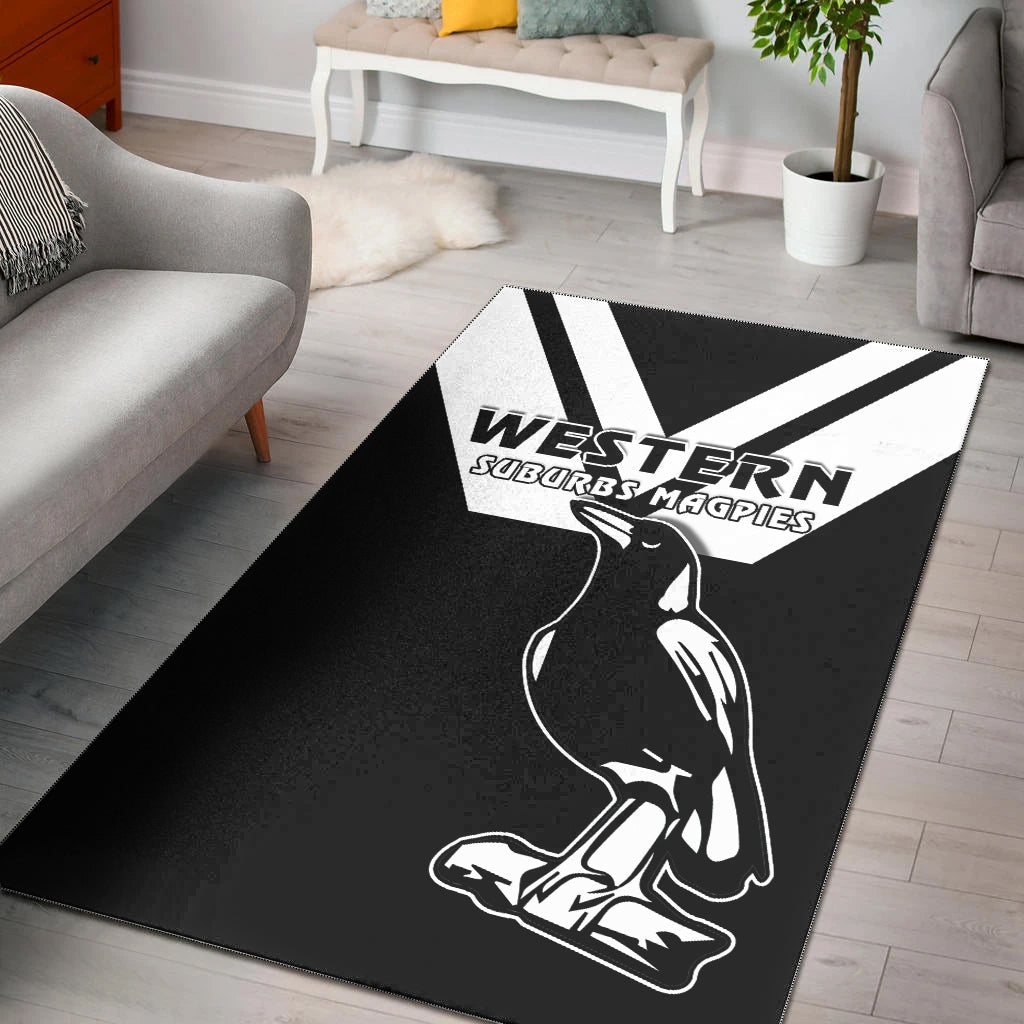 Western Suburbs Magpies Area Rug the One and Only - Vibe Hoodie Shop