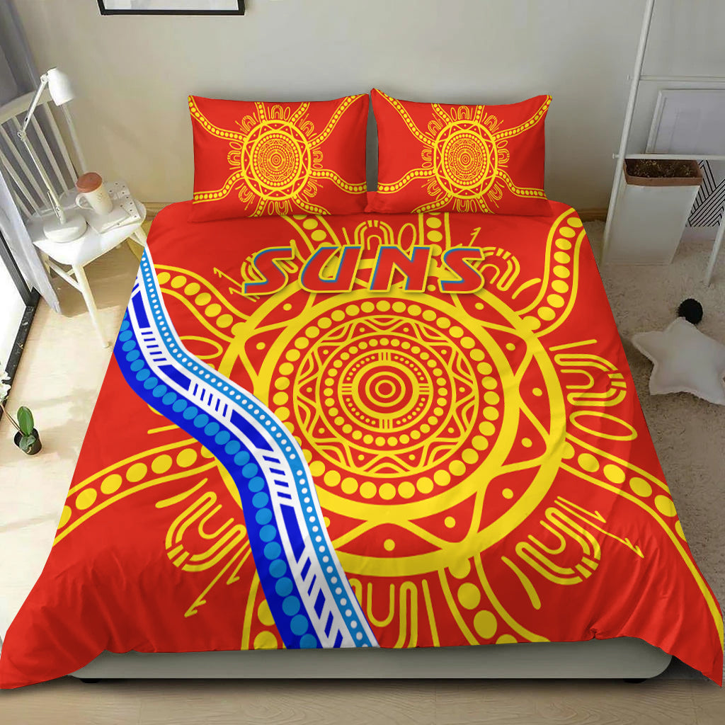 Suns Football Bedding Set Royal Gold Coast - Vibe Hoodie Shop