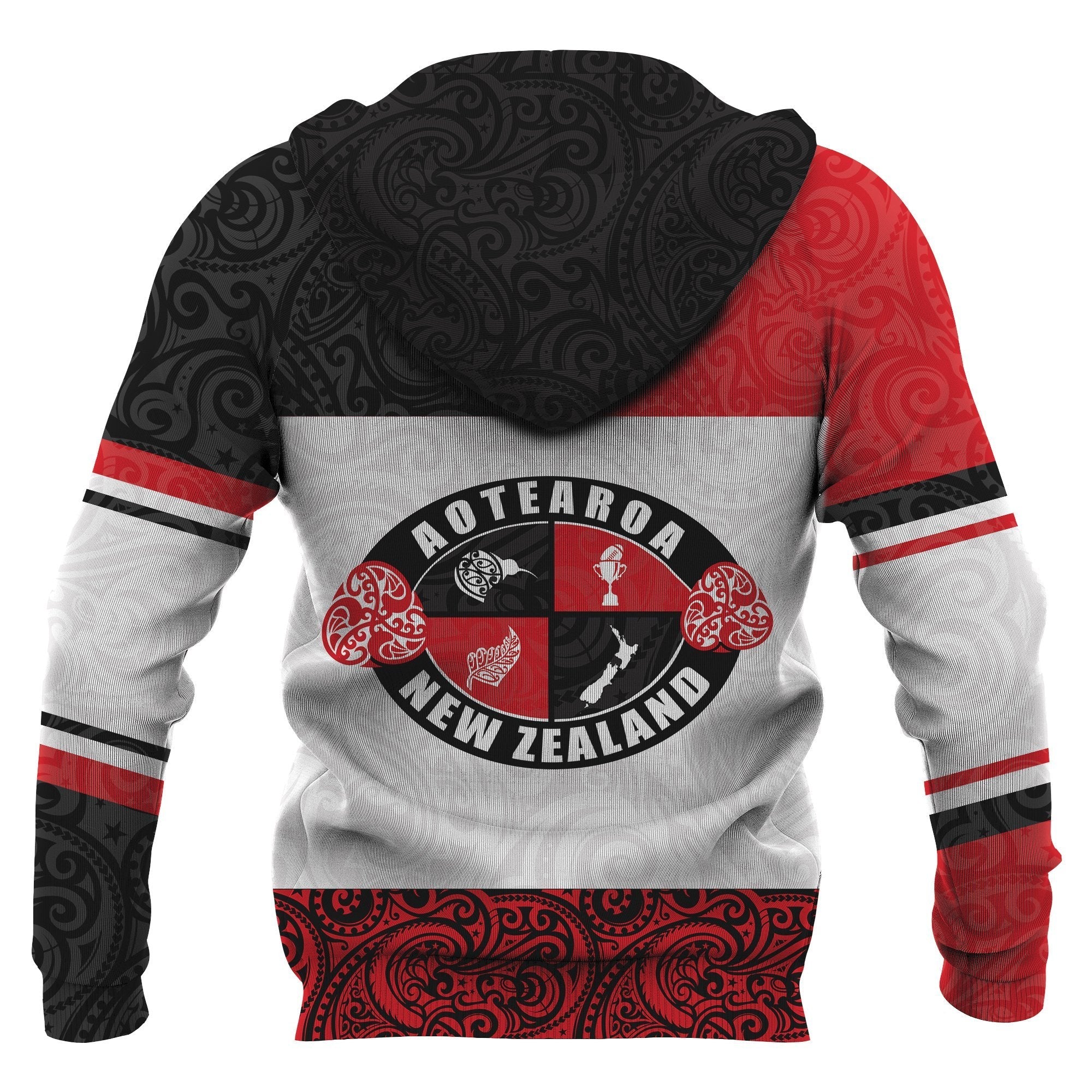 New Zealand Aotearoa Rugby Champion Hoodie - All Over Print - Vibe Hoodie Shop